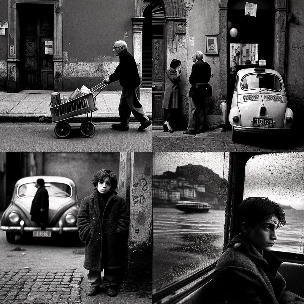 Gianni Berengo Gardin style, Midjourney V4, render 1 of 4