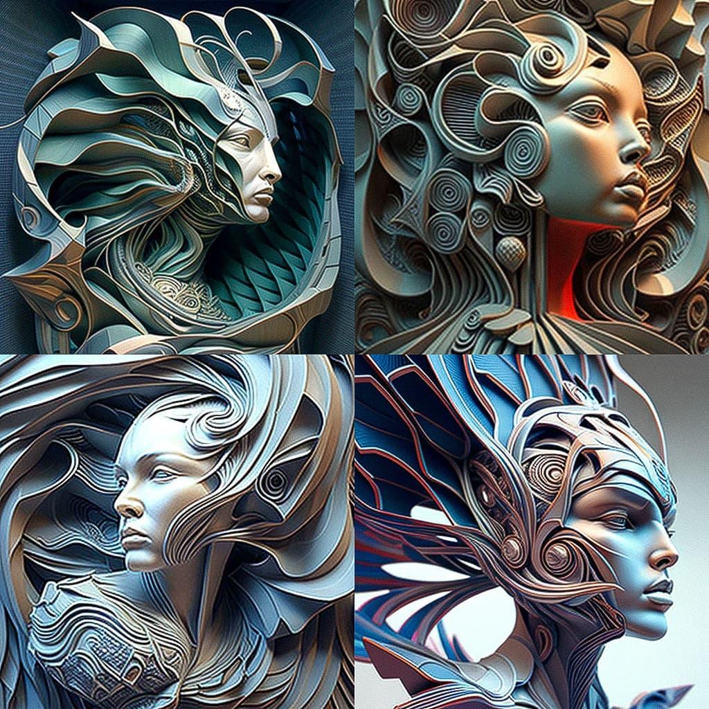 Gil Bruvel style, Midjourney V4, render 1 of 4