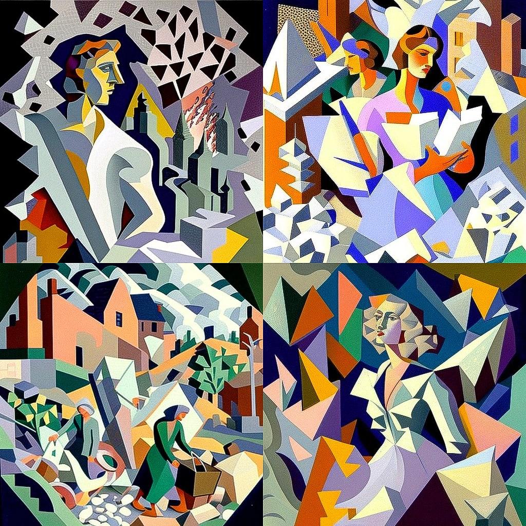 Gino Severini style, Midjourney V4, render 1 of 4