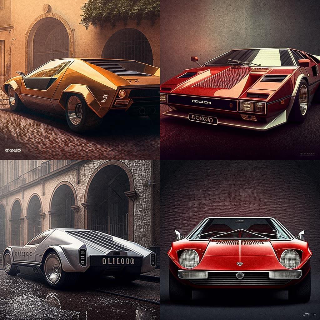 Giorgetto Giugiaro style, Midjourney V4, render 1 of 4