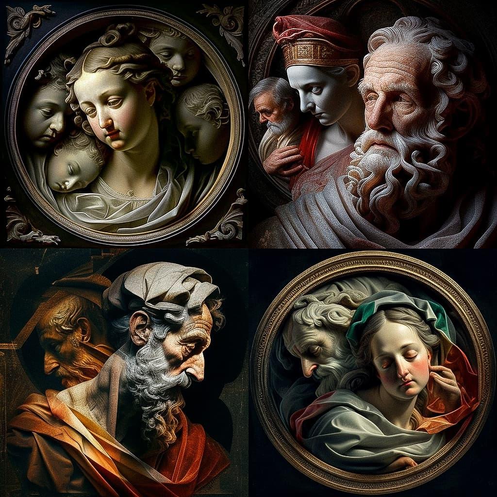Giorgio Vasari style, Midjourney V4, render 1 of 4
