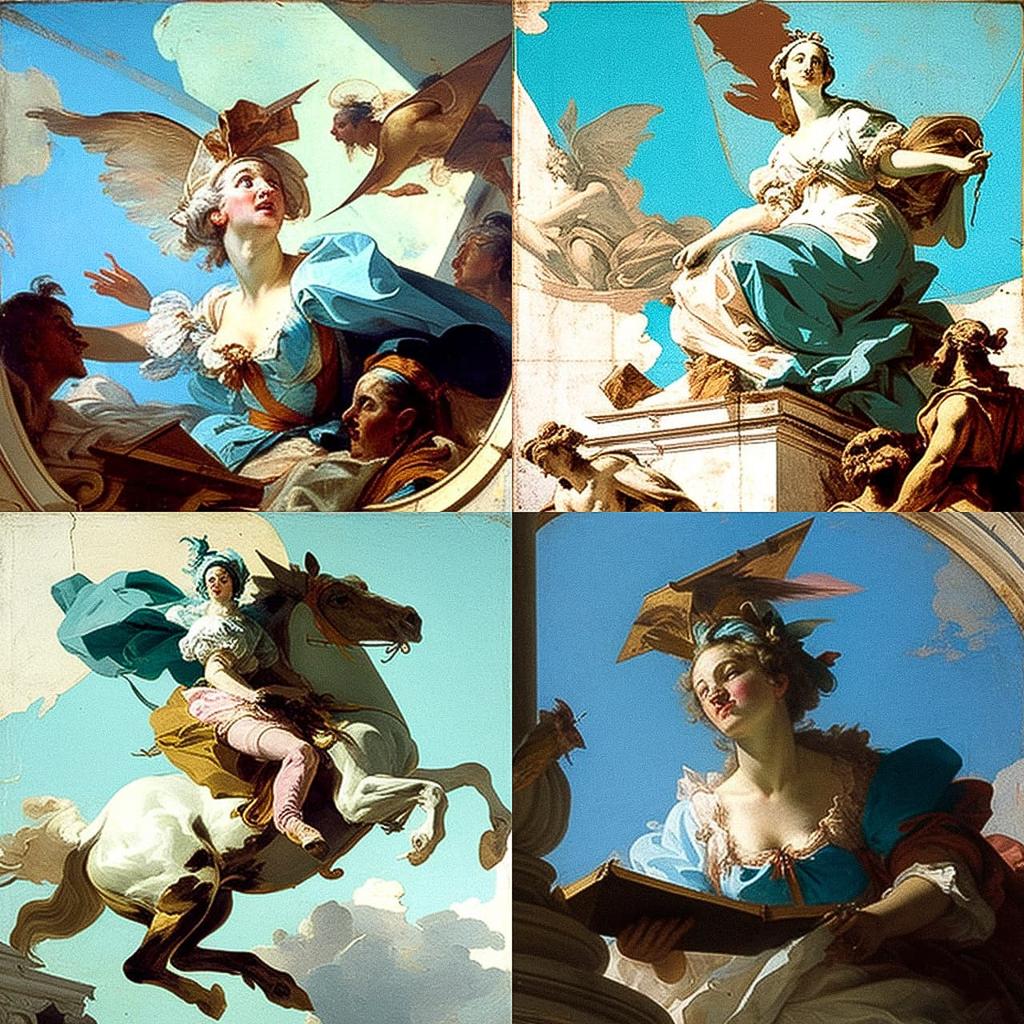 Giovanni Battista Tiepolo style, Midjourney V4, render 1 of 4