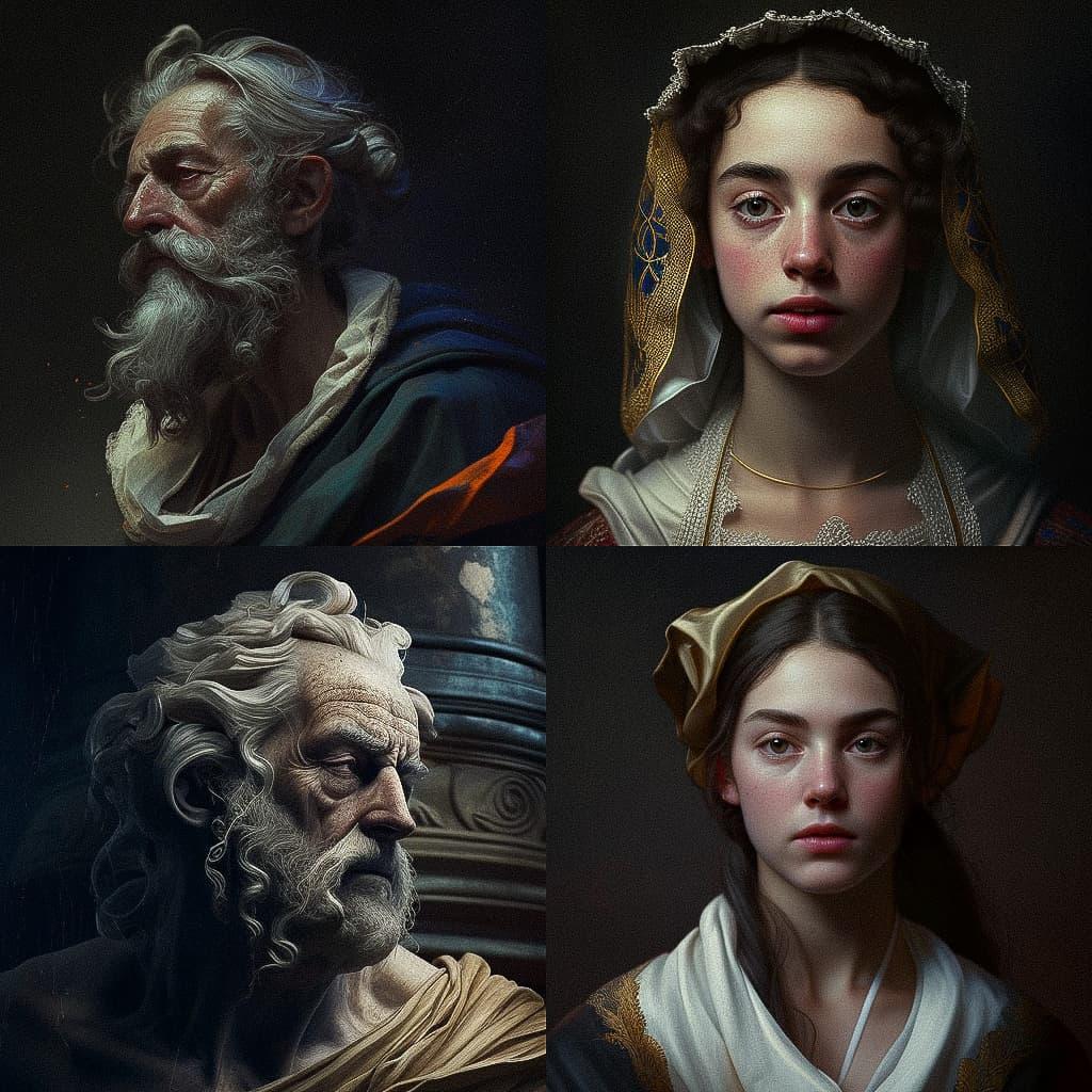 Giovanni Battista Venanzi style, Midjourney V4, render 1 of 4