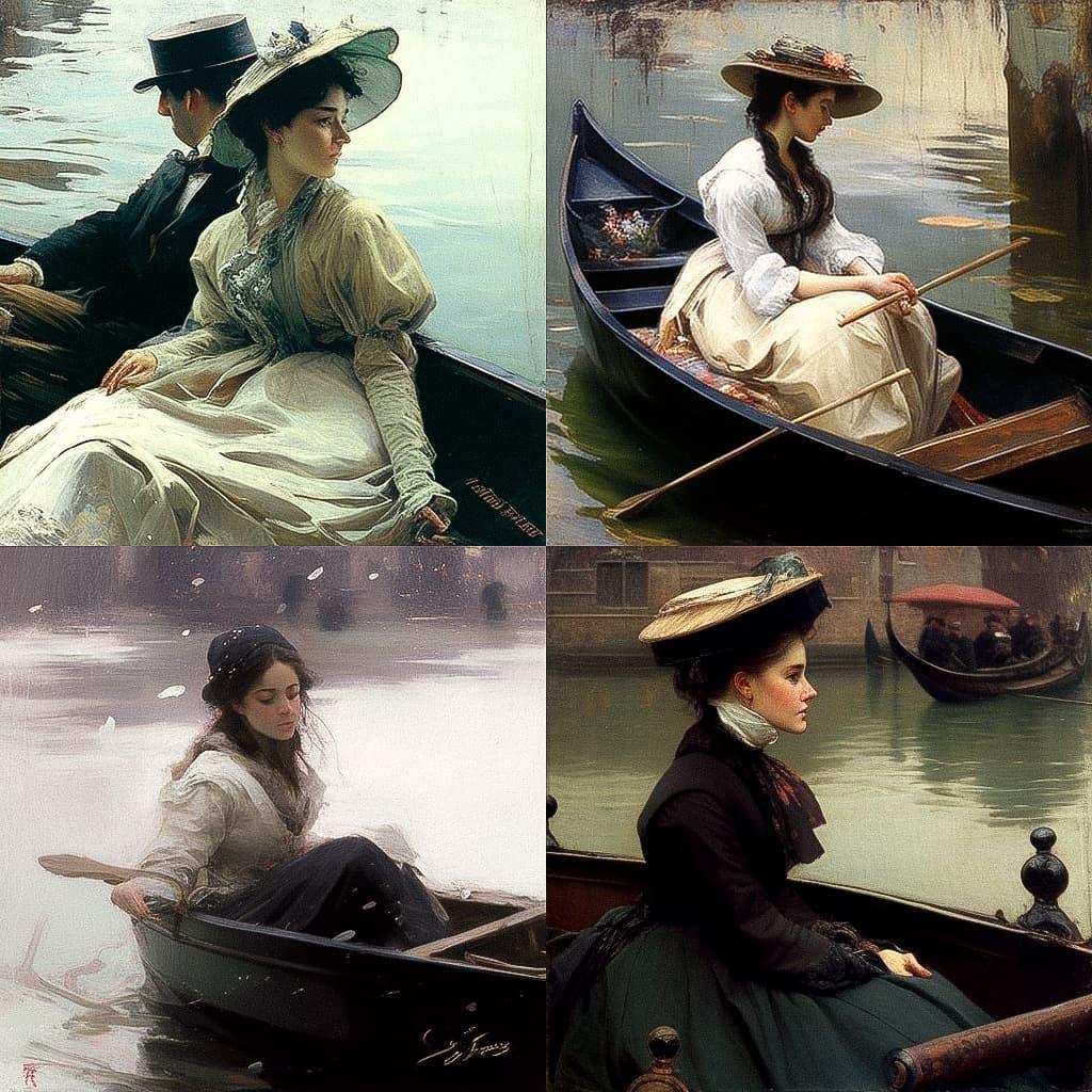 Giuseppe de Nittis style, Midjourney V4, render 1 of 4