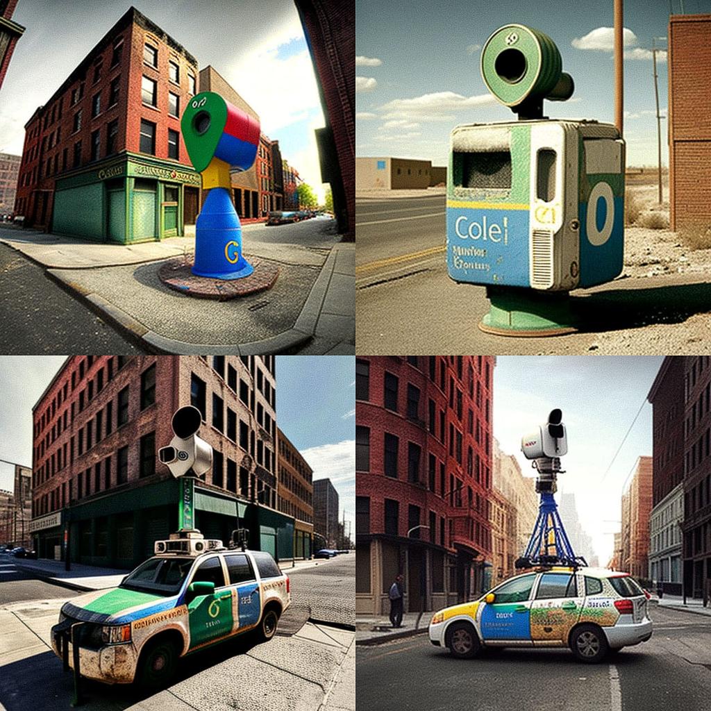 Google Street View style, Midjourney V4, render 1 of 4