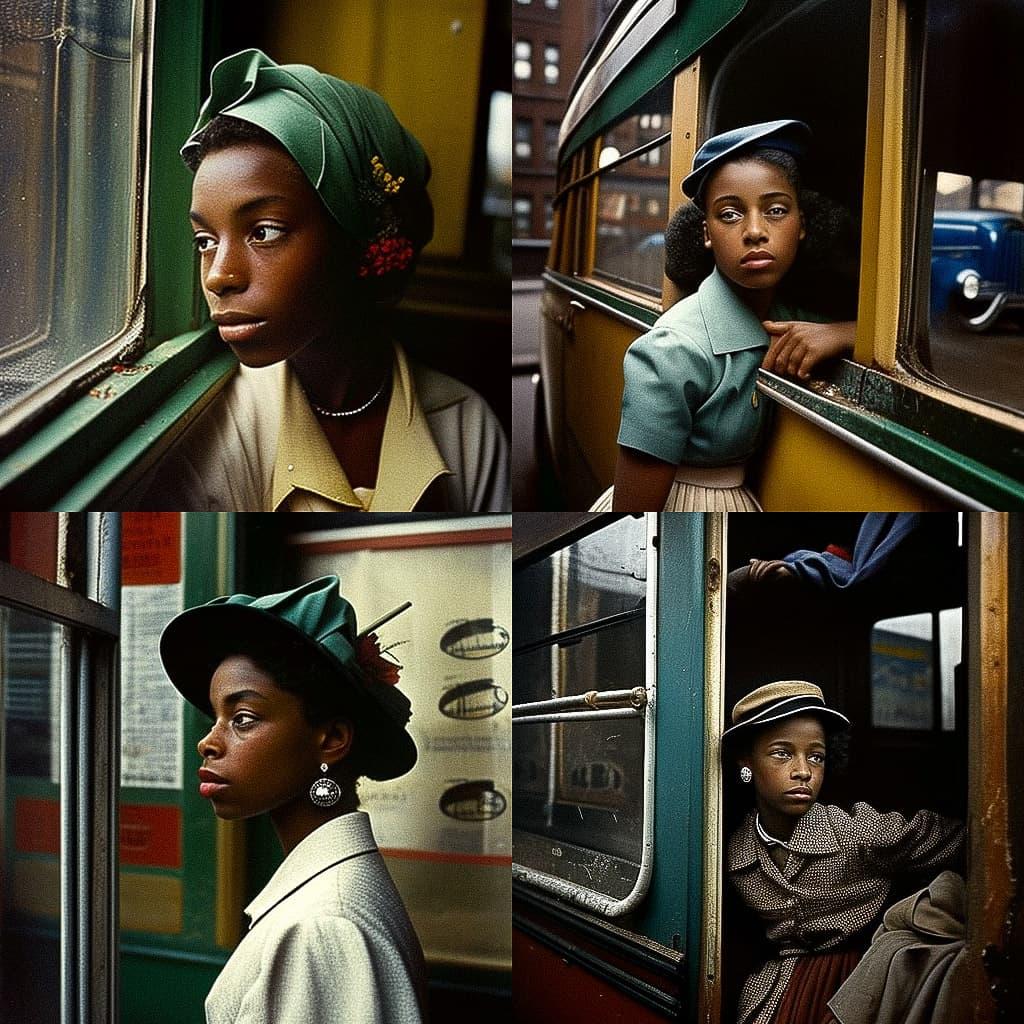 Gordon Parks style, Midjourney V4, render 1 of 4