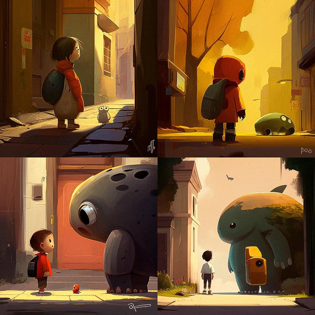 Goro Fujita style, Midjourney V4, render 1 of 4