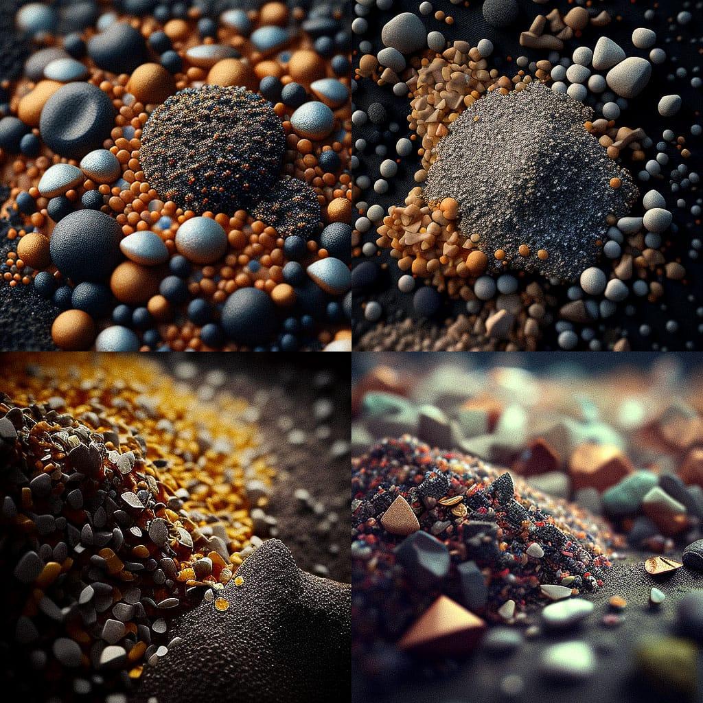 Granular texture style, Midjourney V4, render 1 of 4