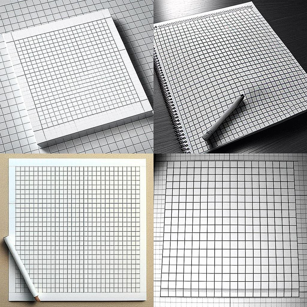 Graph paper style, Midjourney V4, render 1 of 4