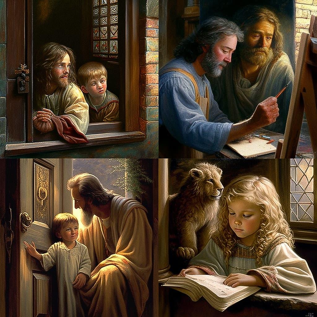 Greg Olsen style, Midjourney V4, render 1 of 4