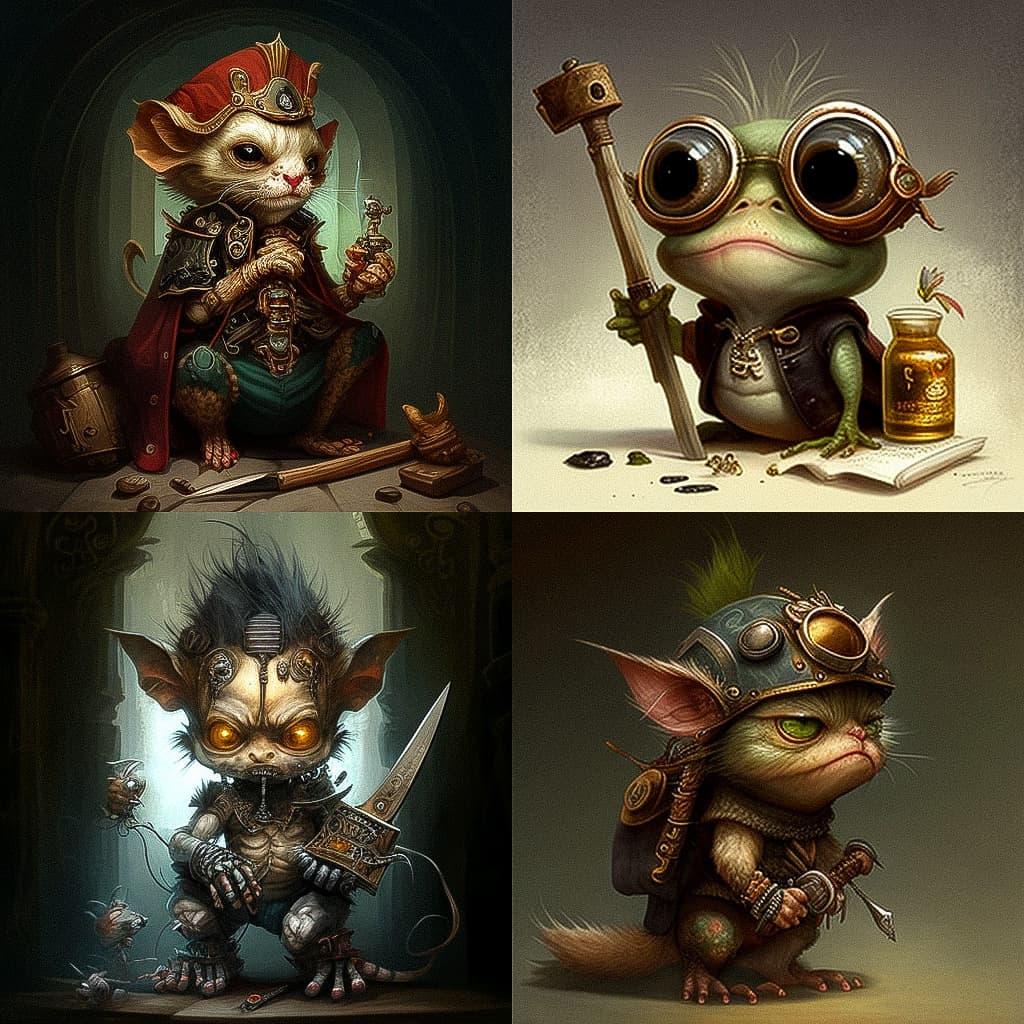 Greg Simkins style, Midjourney V4, render 1 of 4