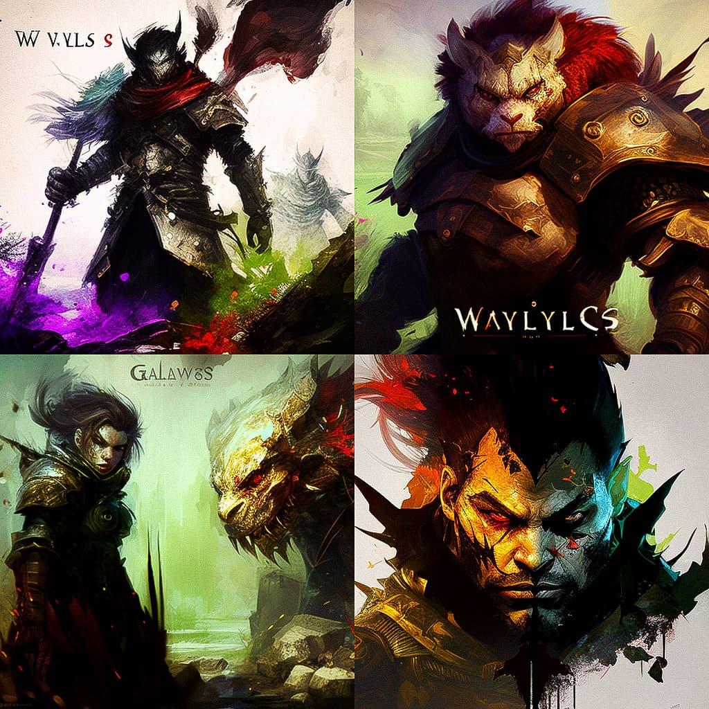 Guild Wars 2 style, Midjourney V4, render 1 of 4