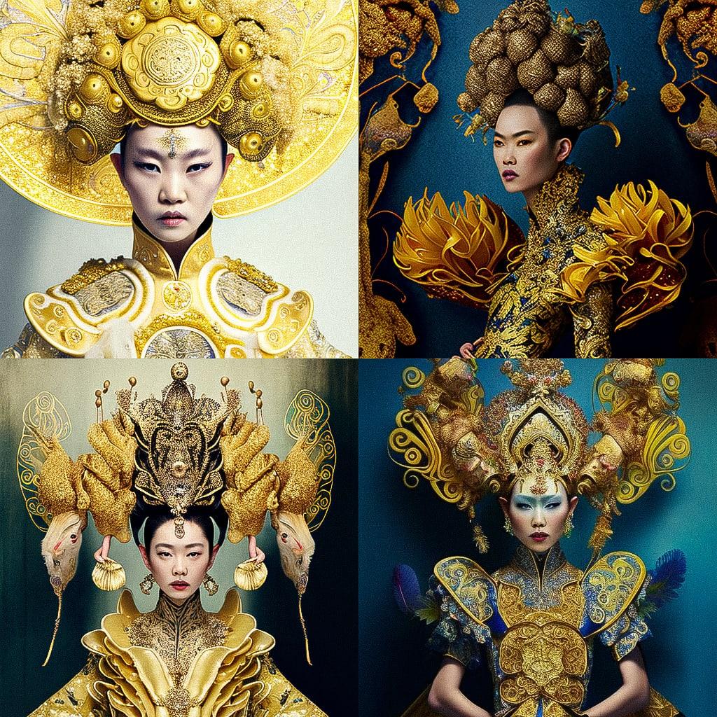 Guo Pei style, Midjourney V4, render 1 of 4