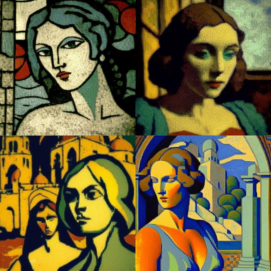 Gustave De Smet style, Midjourney V4, render 1 of 4