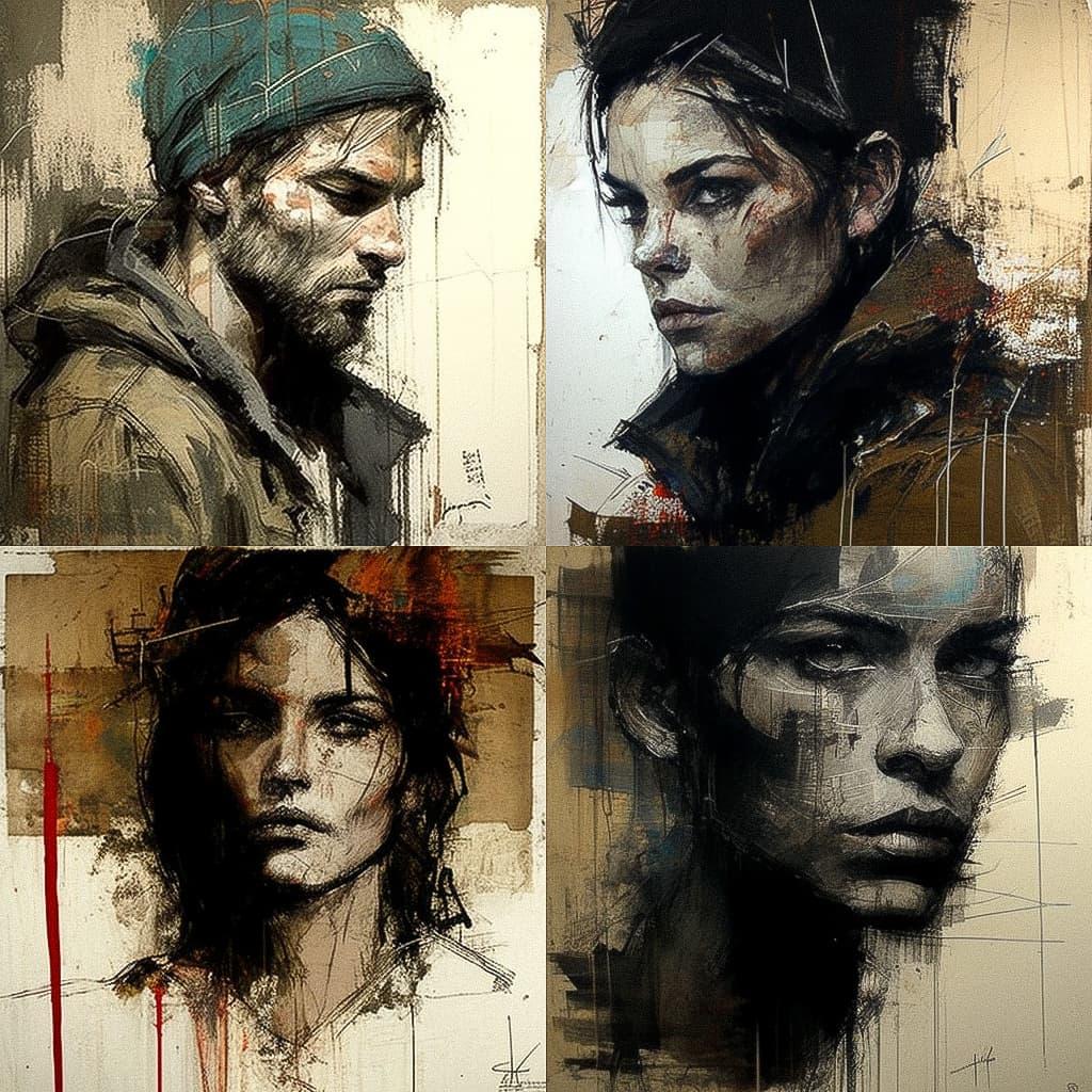 Guy Denning style, Midjourney V4, render 1 of 4