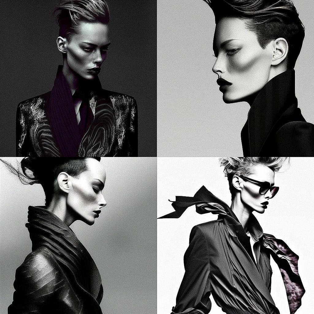 Haider Ackermann style, Midjourney V4, render 1 of 4