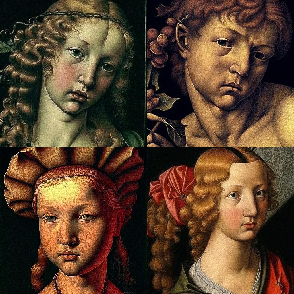 Hans Baldung style, Midjourney V4, render 1 of 4