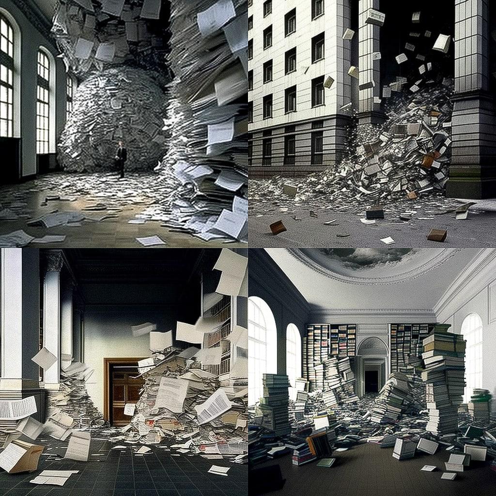 Hans Haacke style, Midjourney V4, render 1 of 4