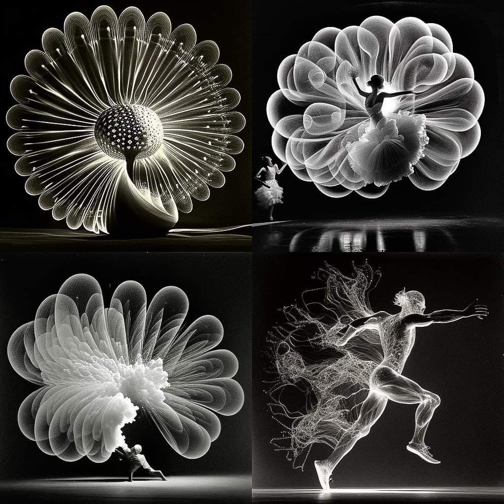 Harold Edgerton style, Midjourney V4, render 1 of 4