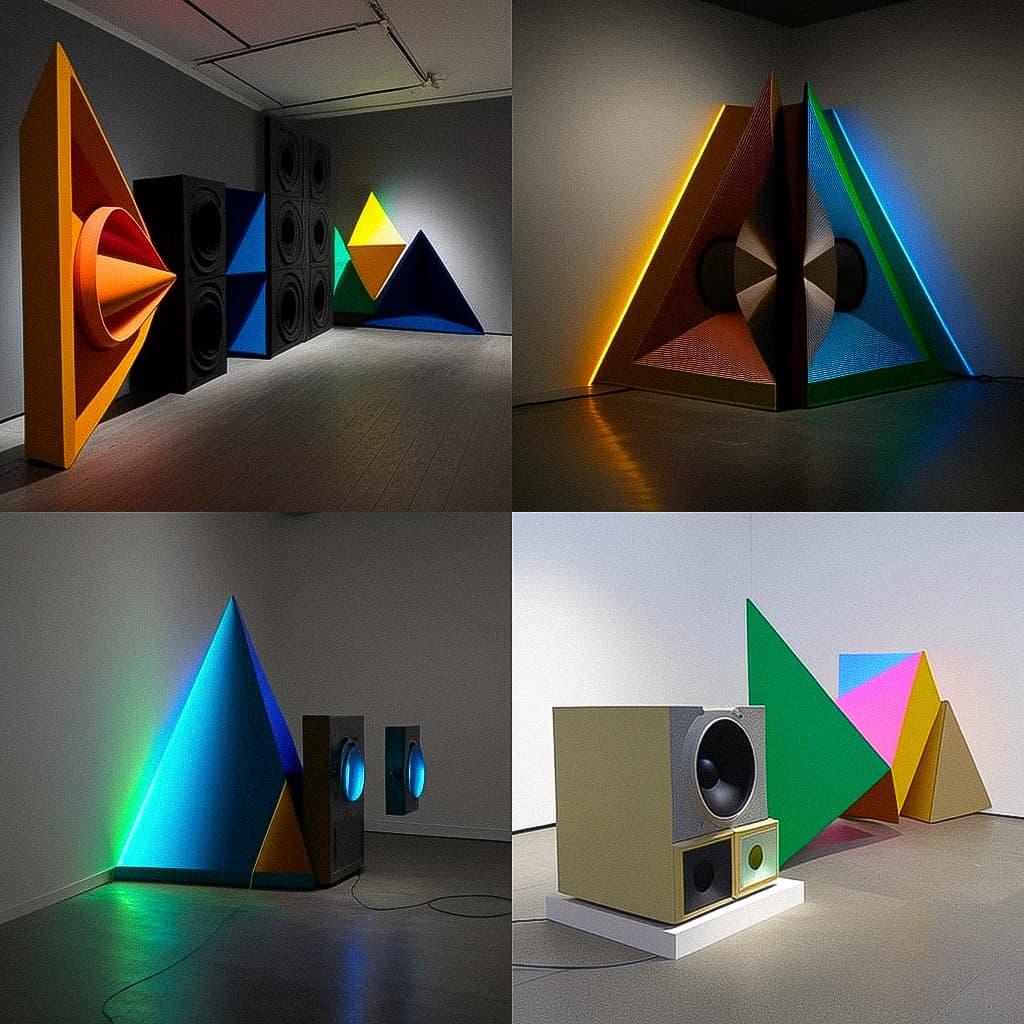 Haroon Mirza style, Midjourney V4, render 1 of 4