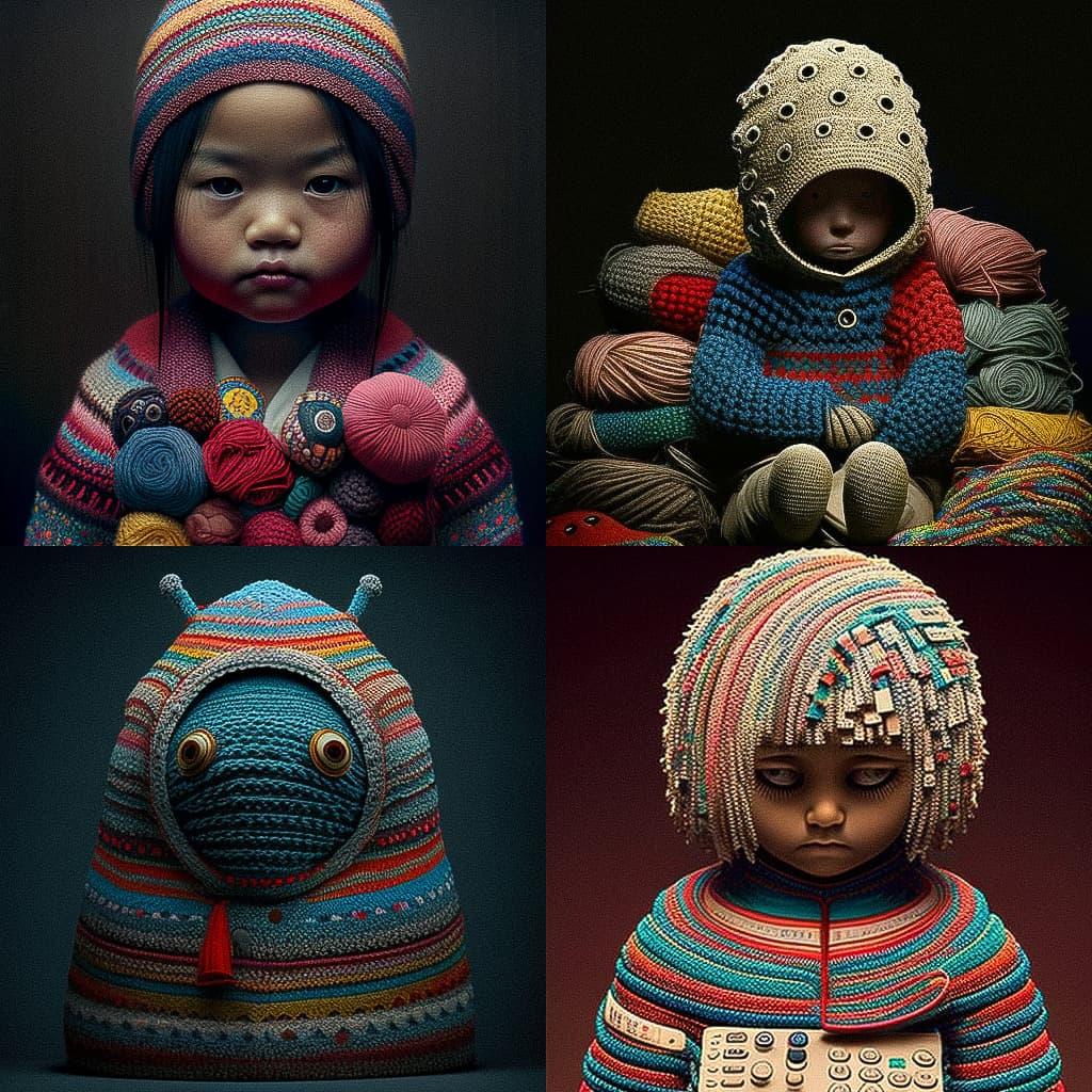 Haroshi style, Midjourney V4, render 1 of 4