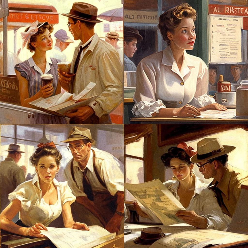 Harry Anderson style, Midjourney V4, render 1 of 4