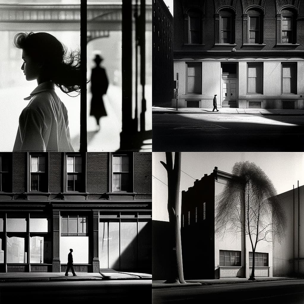 Harry Callahan style, Midjourney V4, render 1 of 4