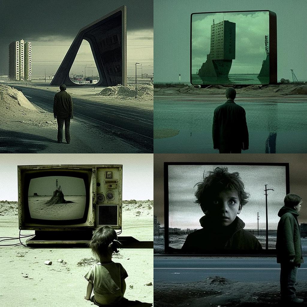 Harun Farocki style, Midjourney V4, render 1 of 4