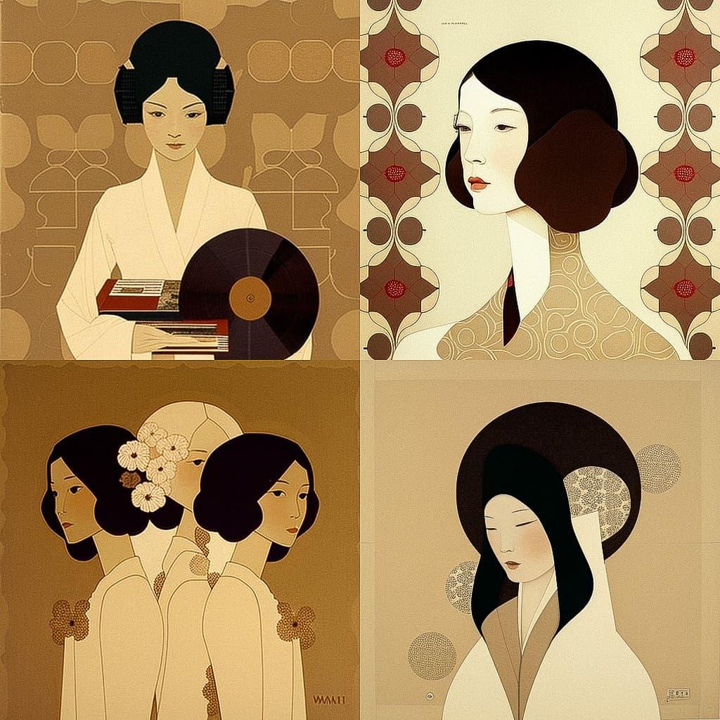 Hayv Kahraman style, Midjourney V4, render 1 of 4