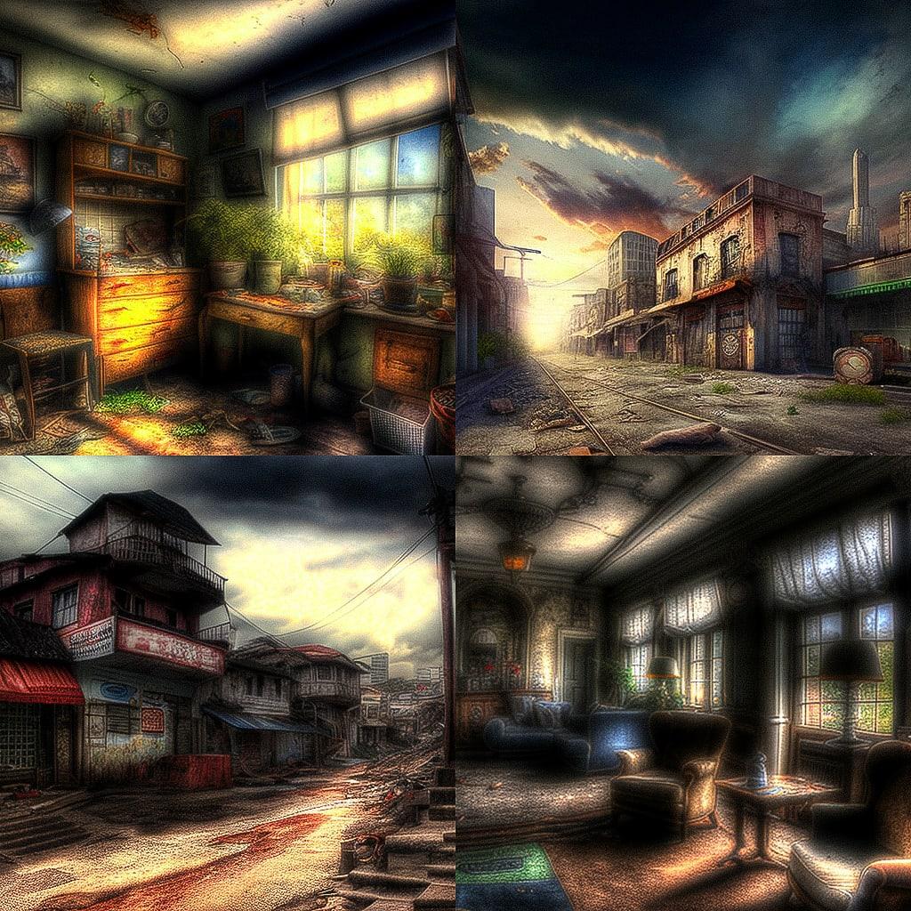 HDR style, Midjourney V4, render 1 of 4