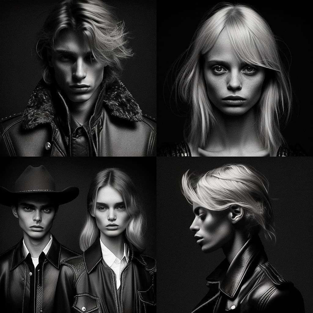 Hedi Slimane style, Midjourney V4, render 1 of 4
