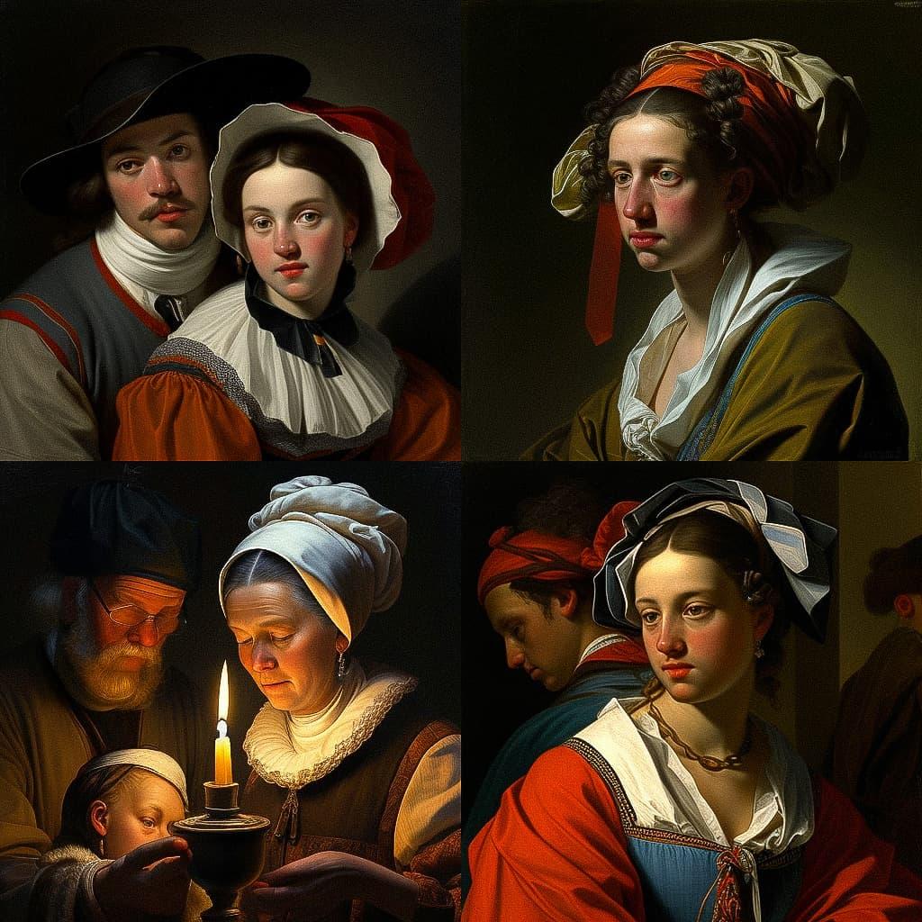 Hendrick ter Brugghen style, Midjourney V4, render 1 of 4
