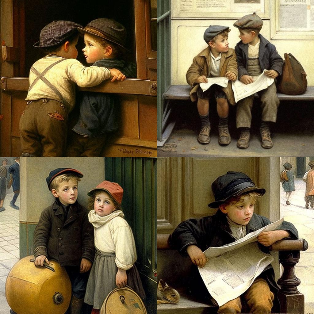 Henri-Jules-Jean Geoffroy style, Midjourney V4, render 1 of 4
