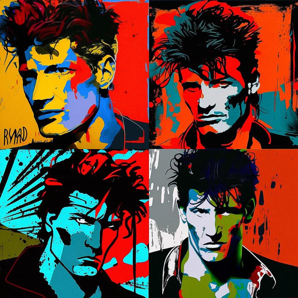 Herman Brood style, Midjourney V4, render 1 of 4