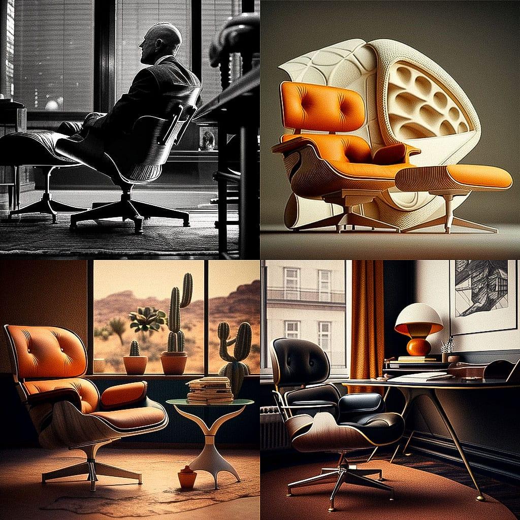 Herman Miller style, Midjourney V4, render 1 of 4
