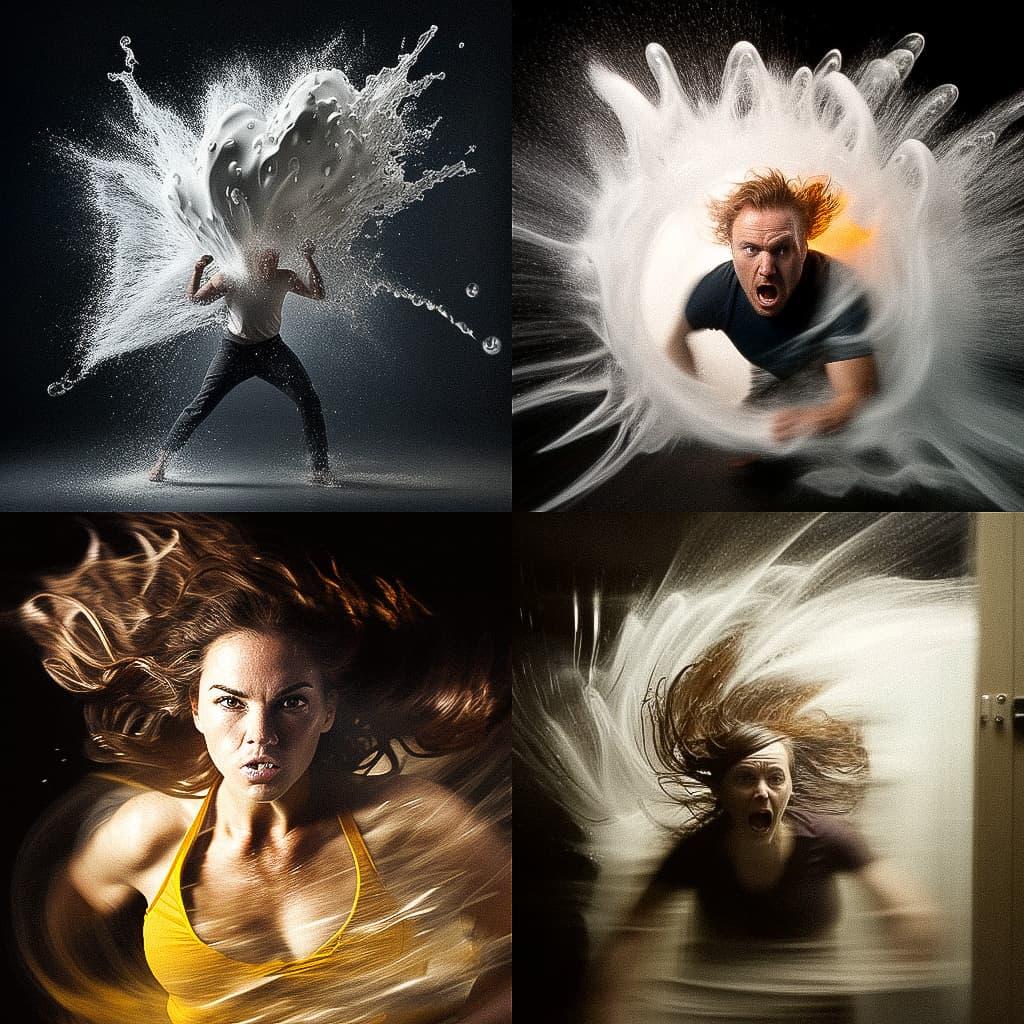 High shutter speed style, Midjourney V4, render 1 of 4
