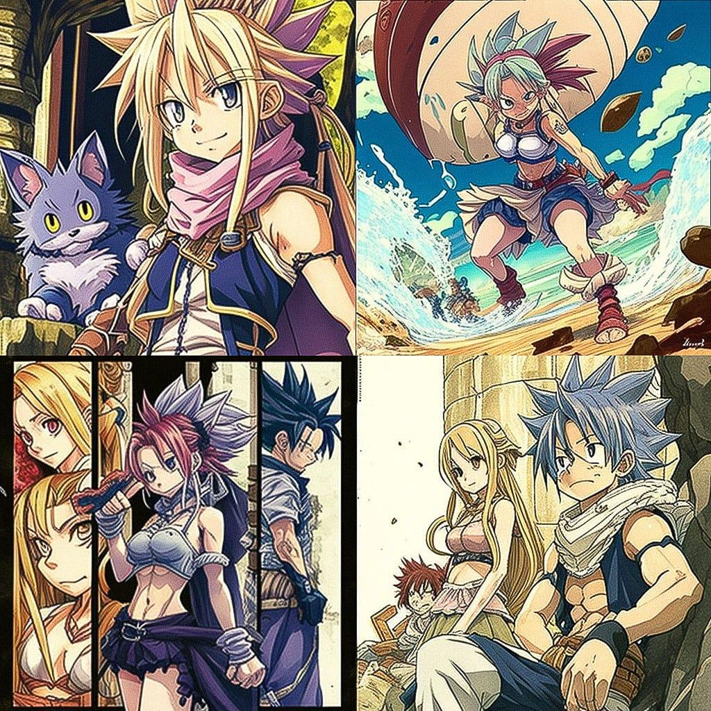 Hiro Mashima style, Midjourney V4, render 1 of 4