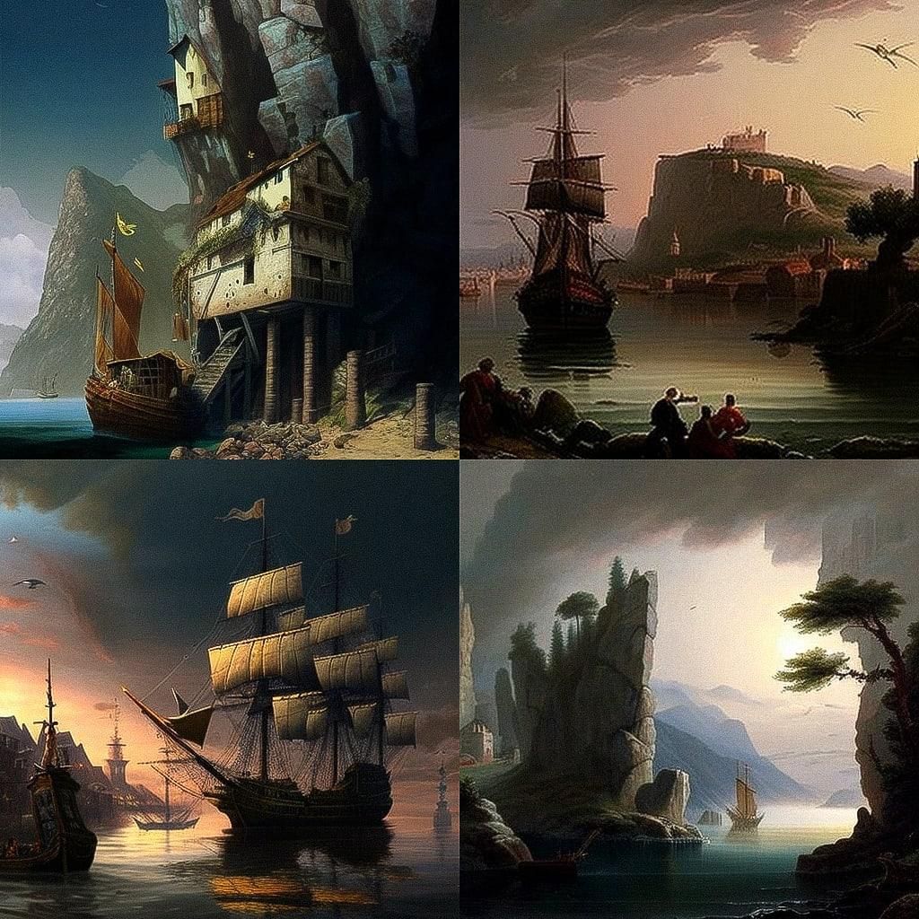 Horace Vernet style, Midjourney V4, render 1 of 4