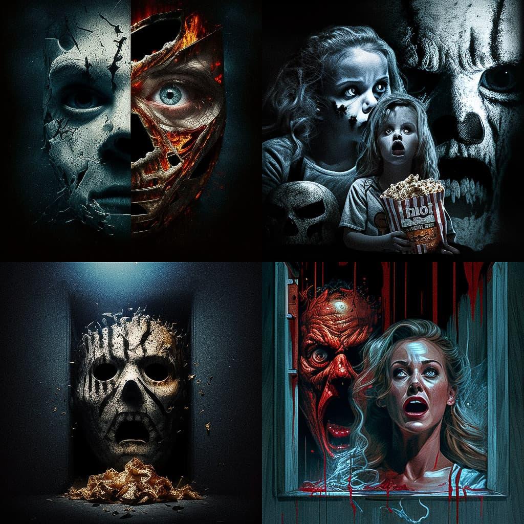 Horror movie style, Midjourney V4, render 1 of 4