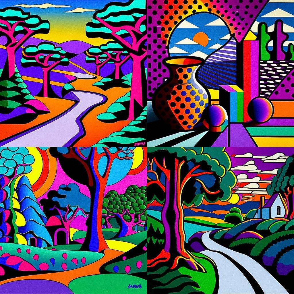 Howard Arkley style, Midjourney V4, render 1 of 4