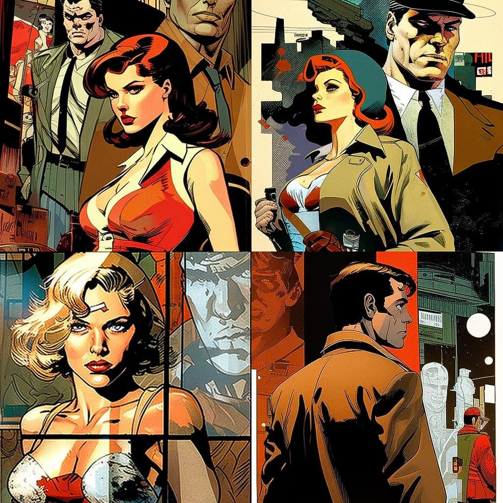 Howard Chaykin style, Midjourney V4, render 1 of 4