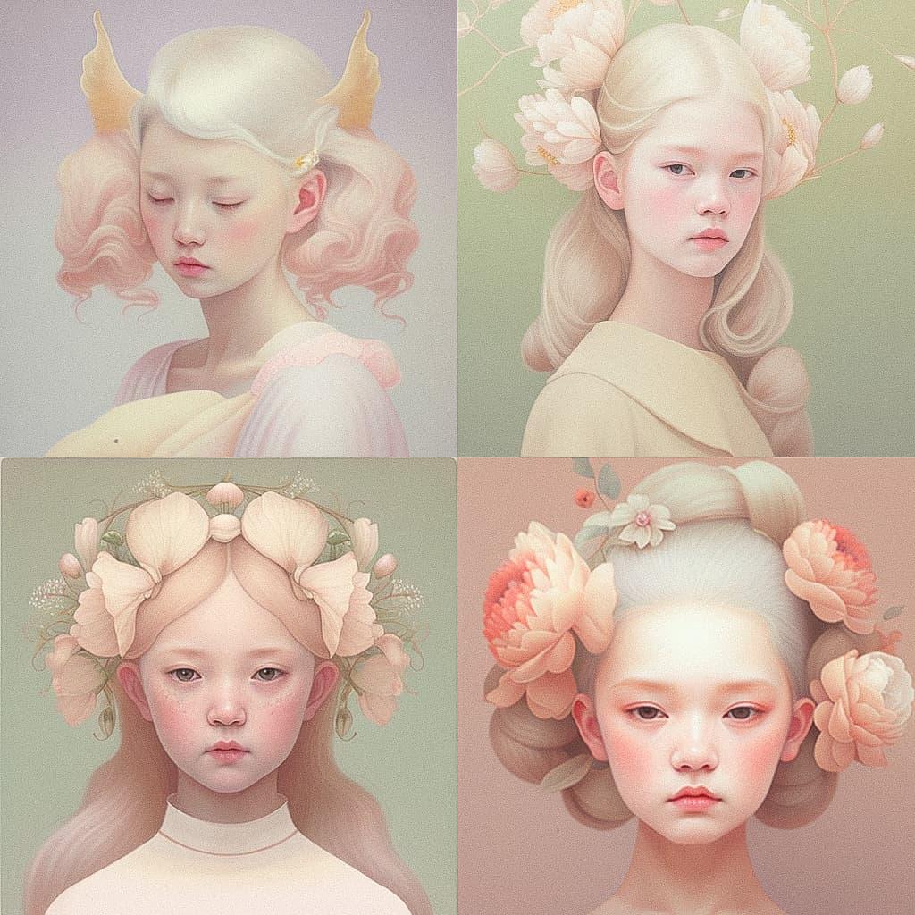 Hsiao Ron Cheng style, Midjourney V4, render 1 of 4