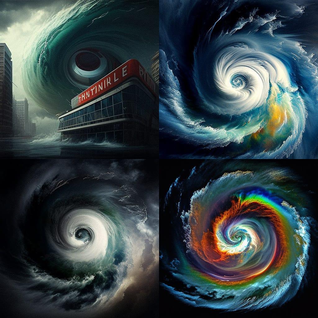 Hurricane style, Midjourney V4, render 1 of 4