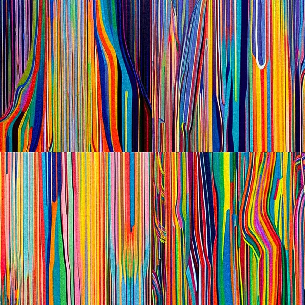 Ian Davenport style, Midjourney V4, render 1 of 4