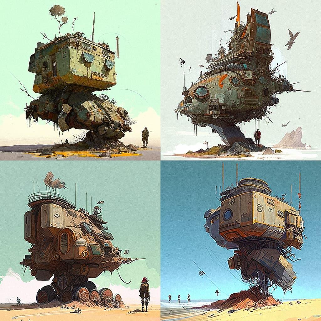 Ian McQue style, Midjourney V4, render 1 of 4