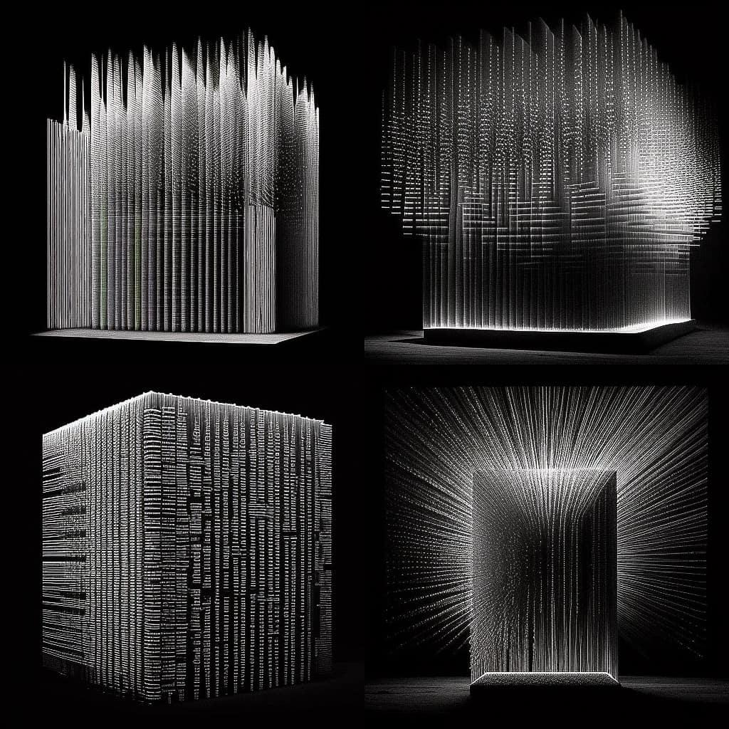 Idris Khan style, Midjourney V4, render 1 of 4