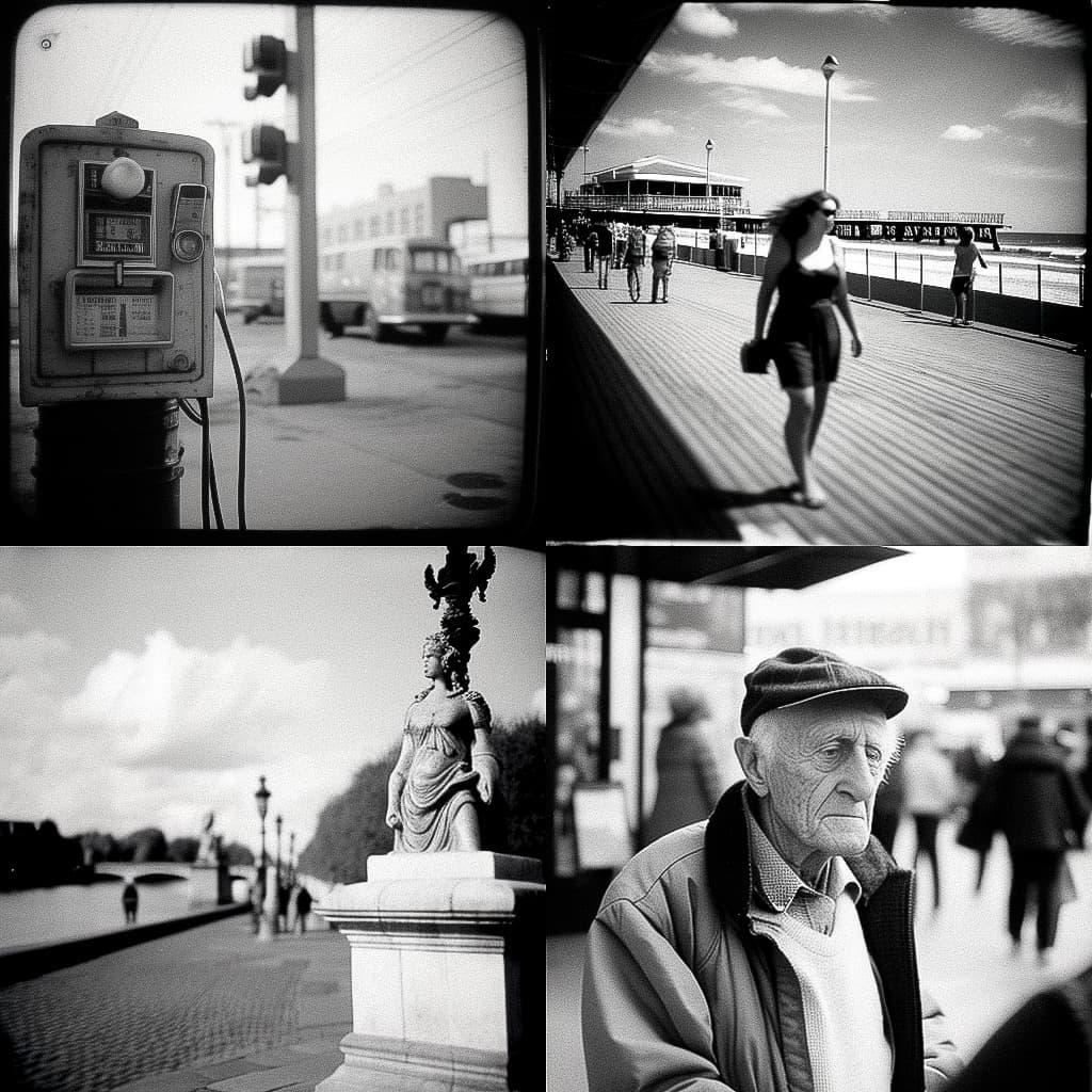 Ilford HP5+ 400 style, Midjourney V4, render 1 of 4