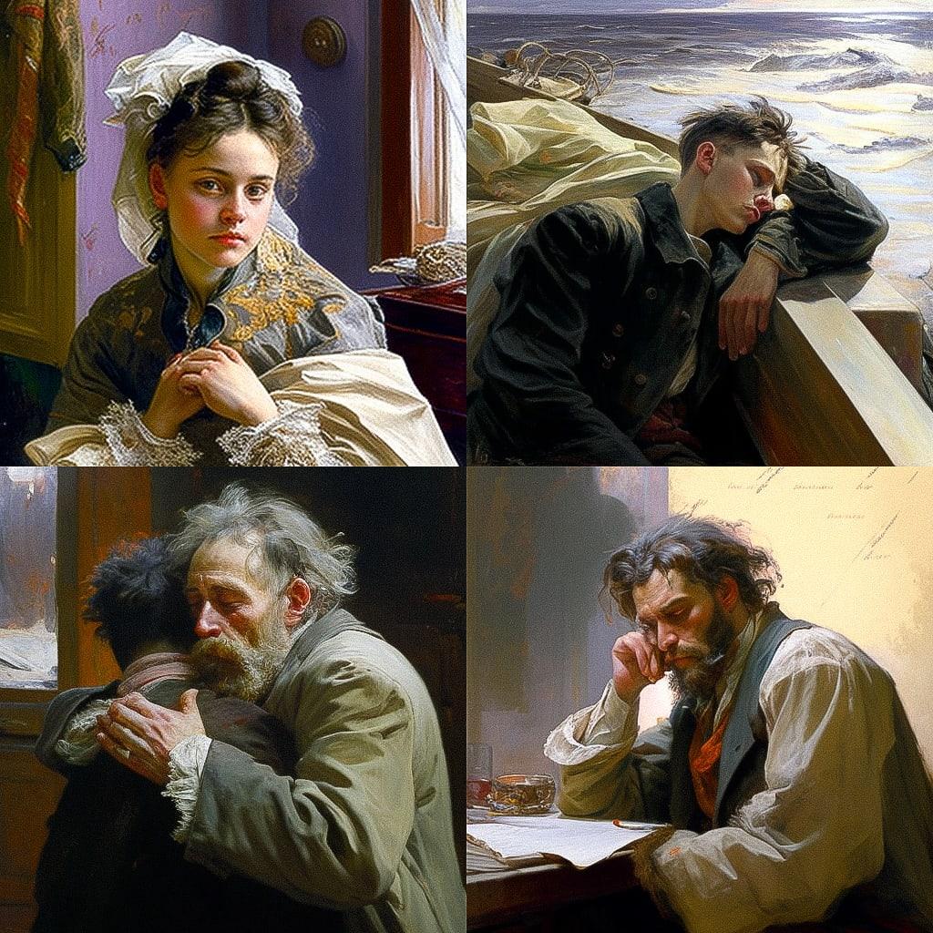 Ilya Repin style, Midjourney V4, render 1 of 4