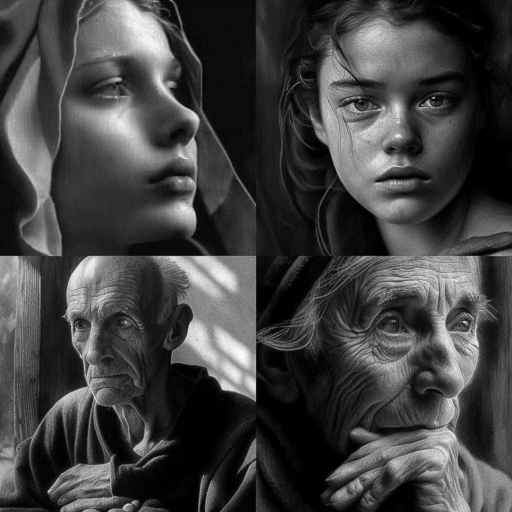 Imogen Cunningham style, Midjourney V4, render 1 of 4