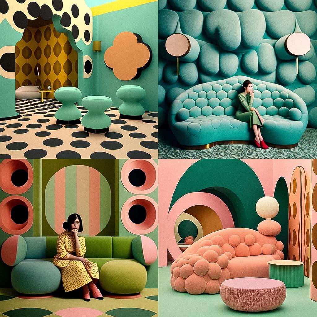 India Mahdavi style, Midjourney V4, render 1 of 4